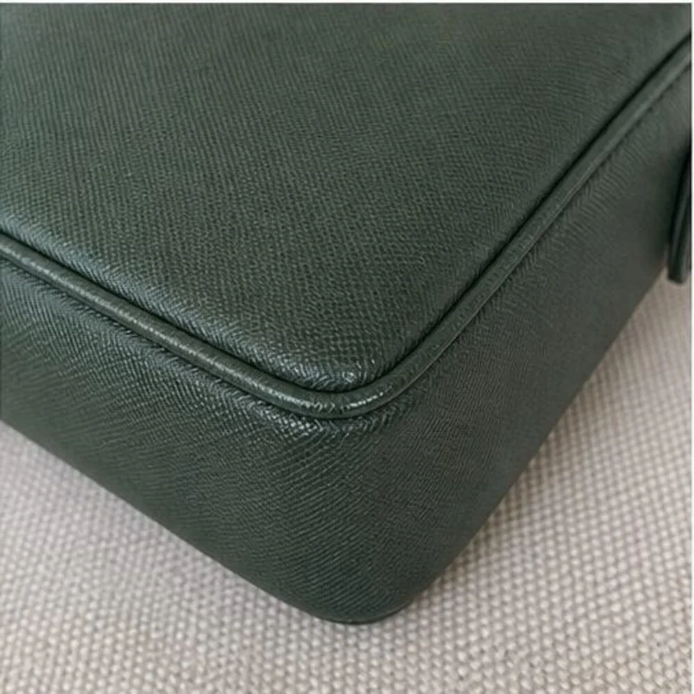 Cognac Saffiano Crossbody Bag